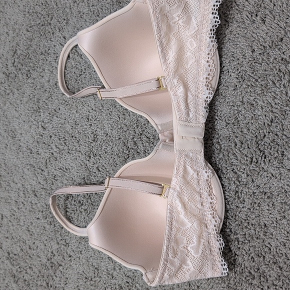 SOMA Embraceable Demi Bra Lace Trim Underwire Pale Sand color Size 34D - Picture 5 of 13